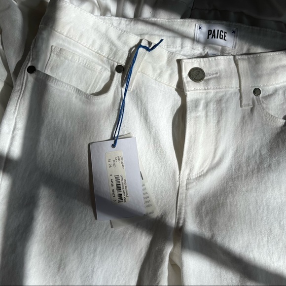NWT PAIGE Verdugo Optic White Ankle Length, Distressed Skinnies - Picture 6 of 8